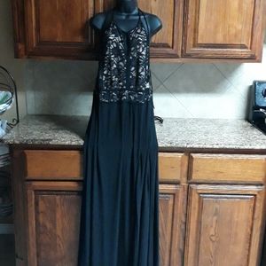 NW Backless Strap Full Length Lace Dress